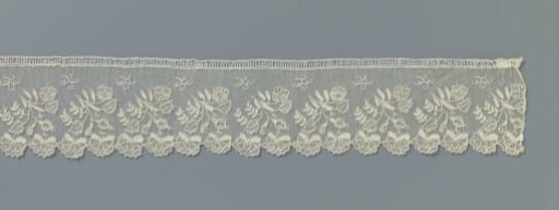 Strip of needle lace with double roses