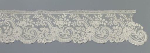 Strip of mixed lace with S-scrolls