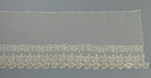 Japanese strip of appliqué lace with hanging flowers