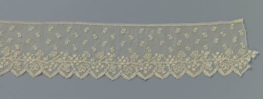 Strip of needle lace with zigzag shells