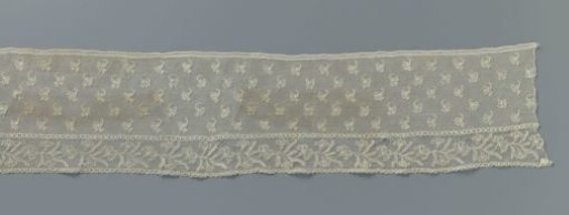 Strip of needle lace with cornflowers