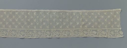 Strip of needle lace with cornflowers