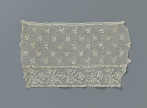 Strip of needle lace with cornflowers