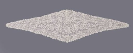 Fichu of mixed lace with diamond pattern