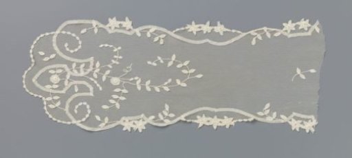 Slip of machine-made bobbin lace with bandwork