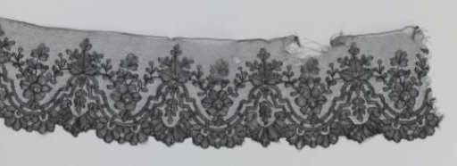 Strip of Bobbin Lace with Hollow and Convex Double Borders