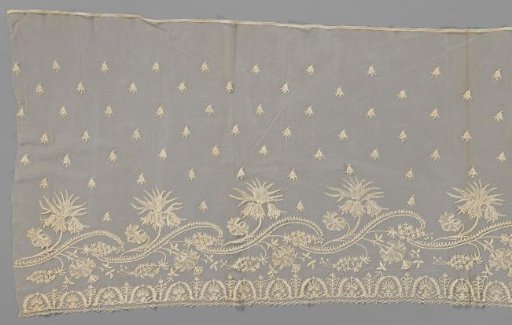 Strip of Appliqué Lace with Imperial Crown and Iris