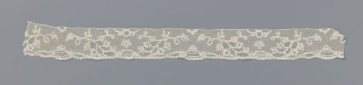 Strip of Bobbin Lace with Converging Branches