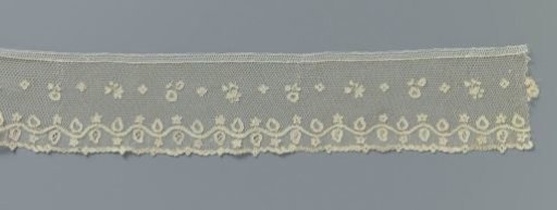 Strip of mixed lace with heart-shaped leaves