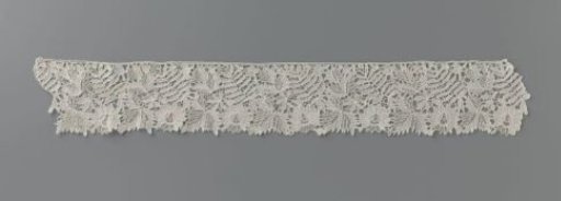 Strip of Needle Lace with Cut-Out Leaf