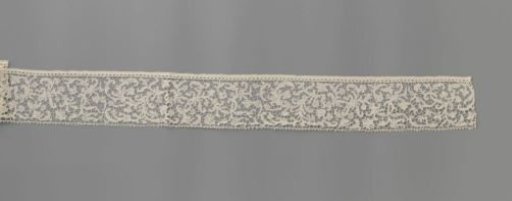 Strip of Needle Lace with Feathered Vines
