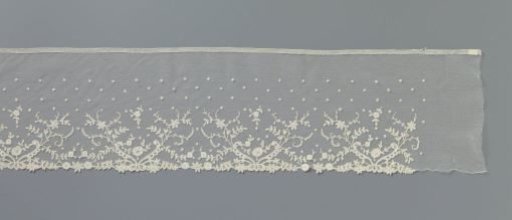 Flounce of Appliqué Lace with V-shaped Branches
