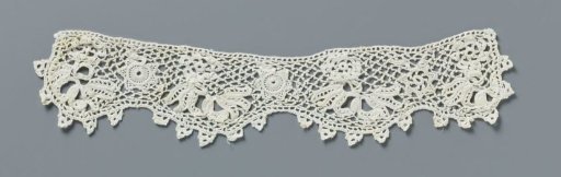 Strip of Crocheted Lace with Twisted Twig and Star-shaped Flower