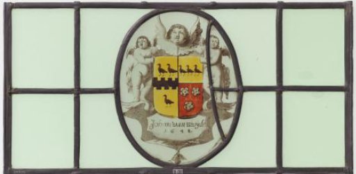 Coat of Arms Pane with Inscription "Johan van Wijde 1646"