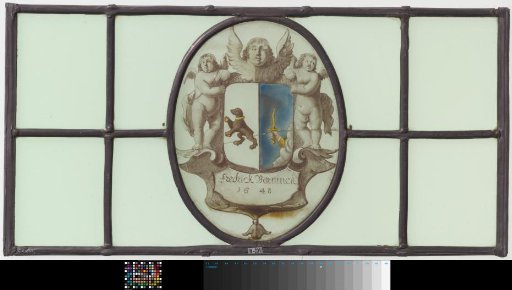 Coat of Arms Pane with Inscription "Fredrick Berninck 1648"