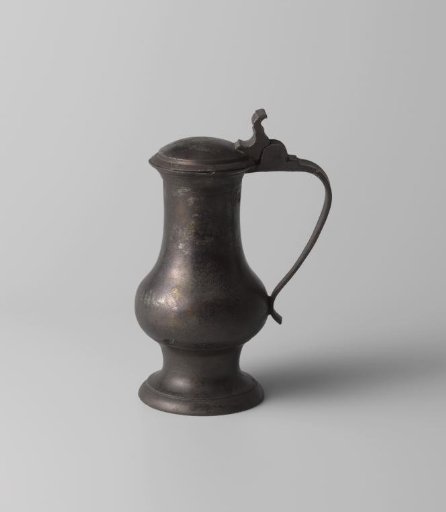 Tin jug with lid