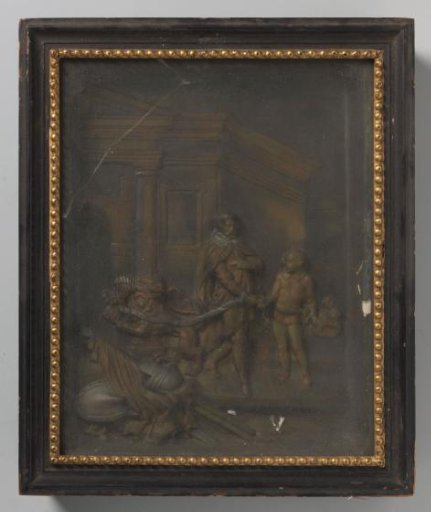 Relief in colored plaster
