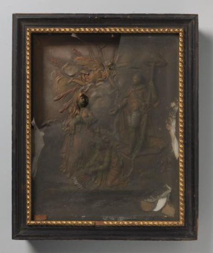 Relief in colored plaster