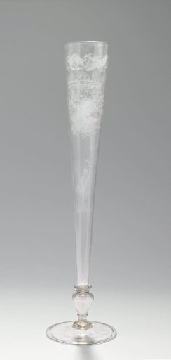 Flute glass with the portrait of William II