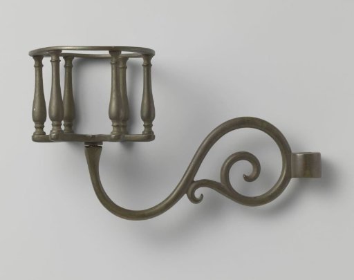 Holder for hourglass on rotating arm of brass