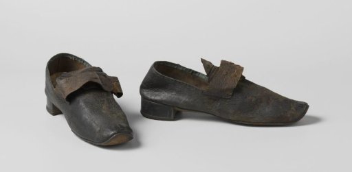 Black leather shoe