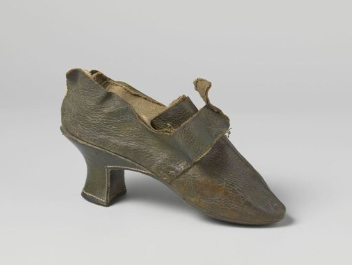 Shoe of Dark Green Leather