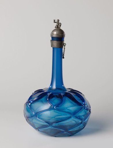 Carafe with a Globular Body with a Diamond Pattern