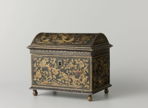 Chest decorated with birds and flowers