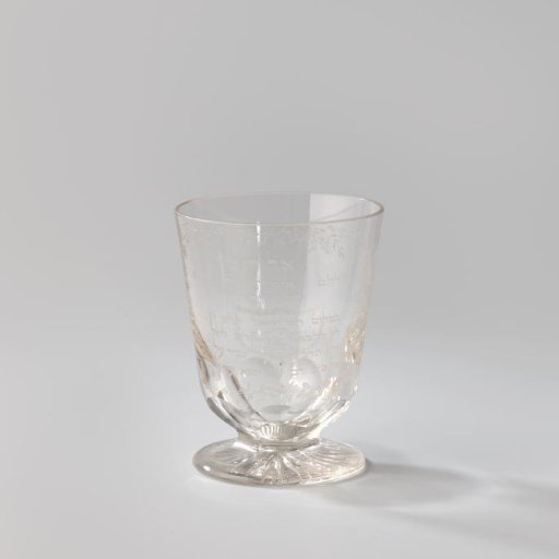 Cup on a Foot with Hebrew Inscription