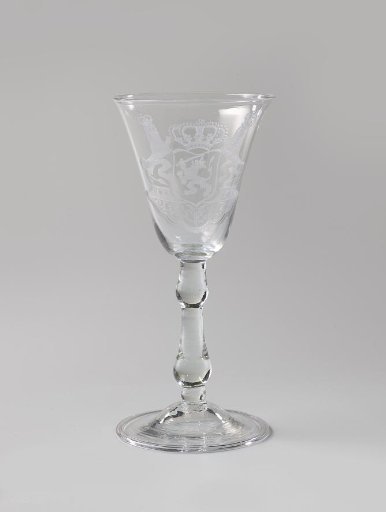 Chalice glass with the coat of arms of the Republic of the Seven United Provinces