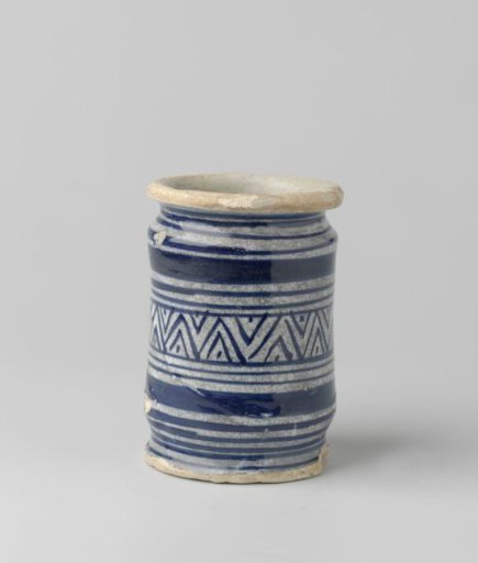 Pot, blue and white