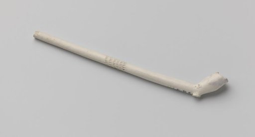 Marked clay tobacco pipe, damaged