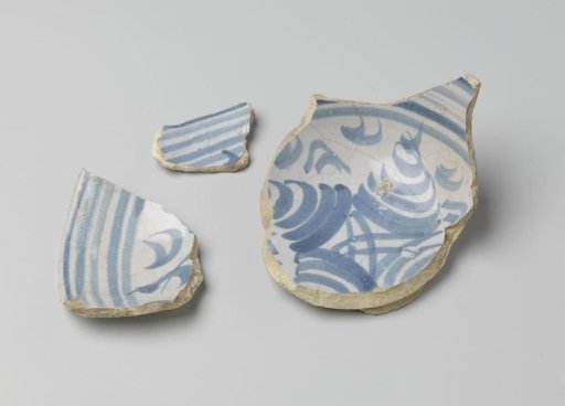 Three fragments of a bowl