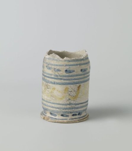 Albarello painted with geometric ornaments