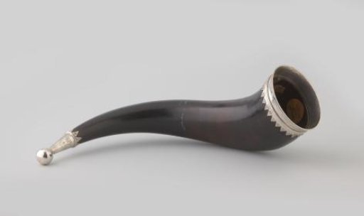 Drinking Horn with Silver Mounting