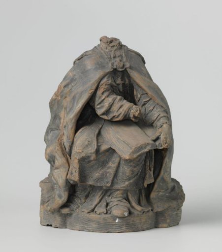 Seated Bishop with an Open Book on His Knees. His Head is Missing.