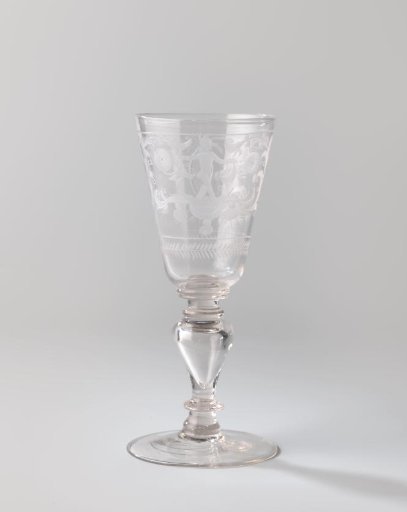 Goblet with a naked boy and flower branches