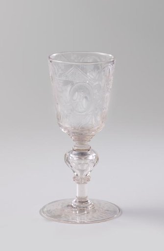 Vase with flower sprays, ovals and triangles