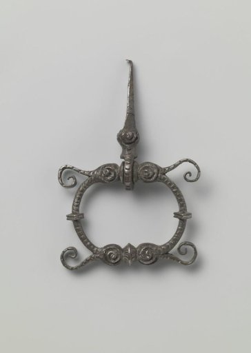 Ring of tinned iron with spiral nodes and a grooved band