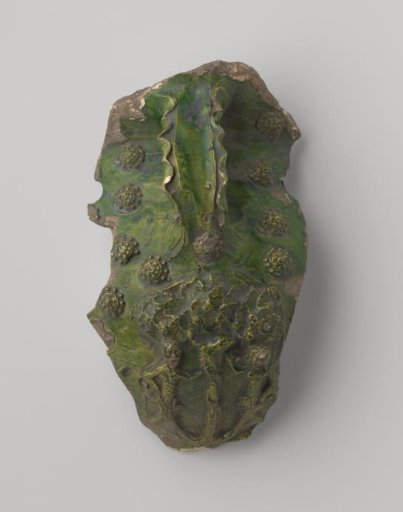 Fragment with a handle of a jug (?) depicting Adam and Eve and the tree with the serpent