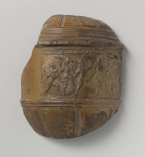 Fragment of a jug with musicians