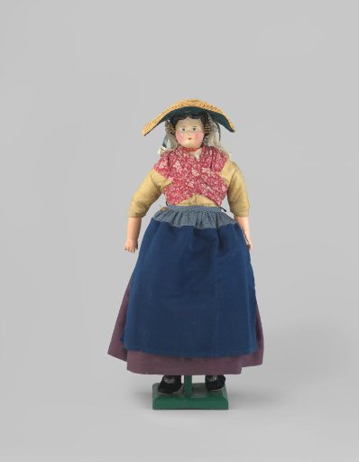 Doll in a Schouwen Farmer Woman's Costume of 1813