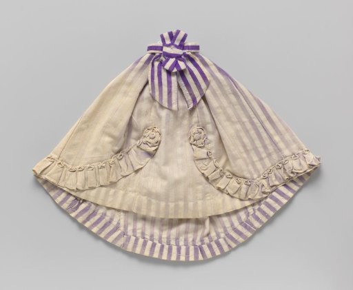 Skirt with stripes of purple satin