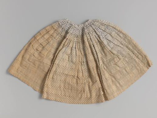 Skirt or crinoline with spots and ten rows of gathers
