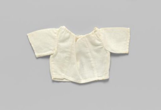 Bodice with short sleeves and low-cut neckline