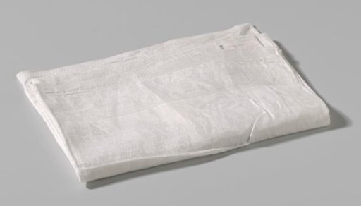 Linen damask napkin with putti and flowers