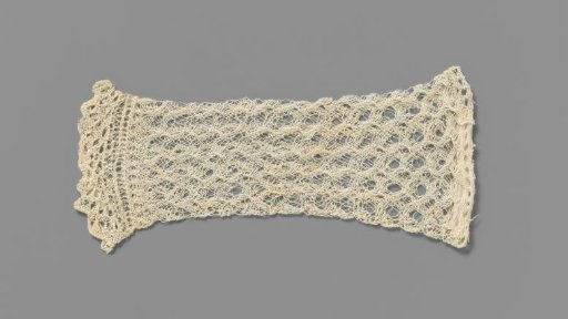 Mitten of White Cotton