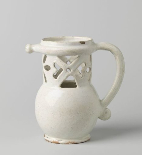Fopkan on a stand ring with a worked neck and C-shaped ear. Undecorated.
