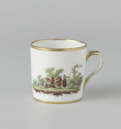 Cup, Painted with a Landscape with Cattle