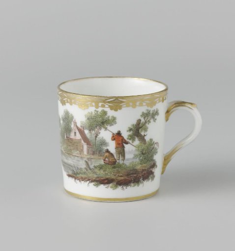 Cup, Painted with a Landscape with Cattle and Houses